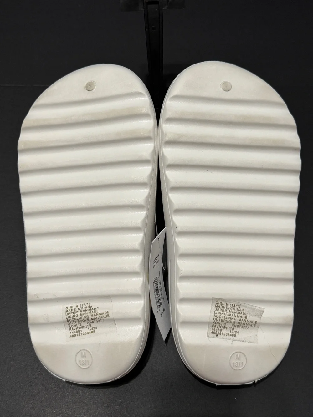Sonoma White Slide Sandals with Logo Insole